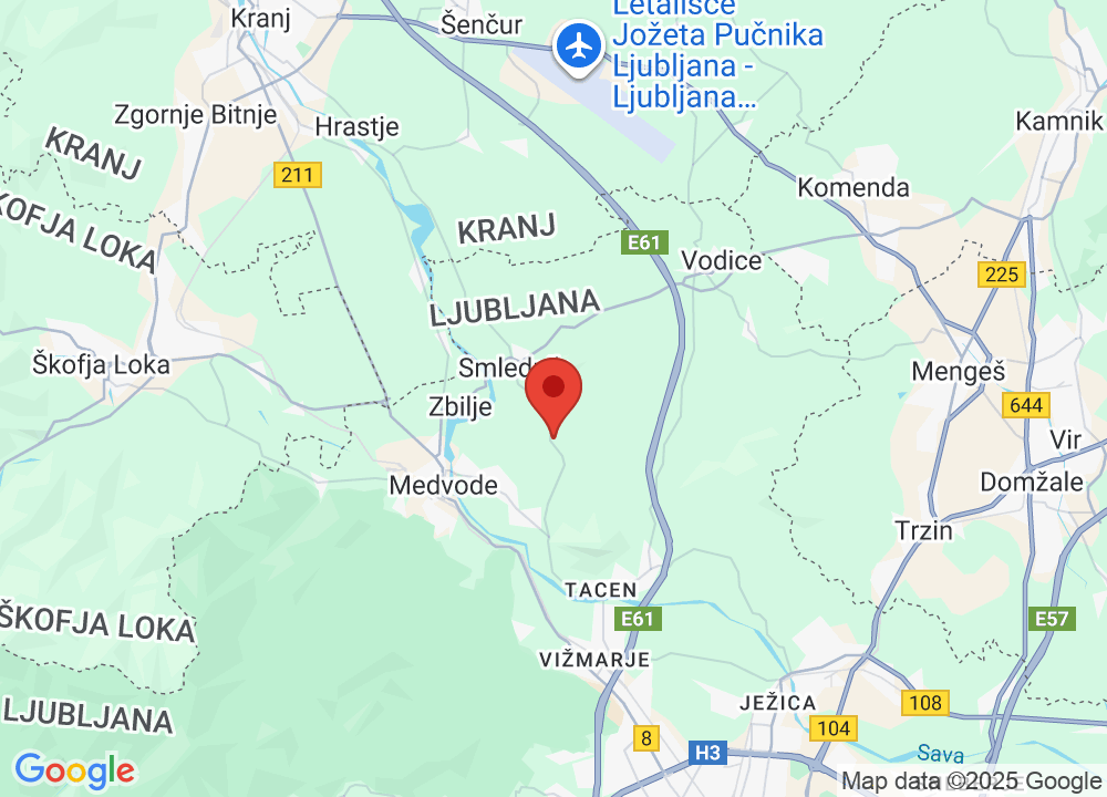 Location of CUBO golf course Ljubljana on map