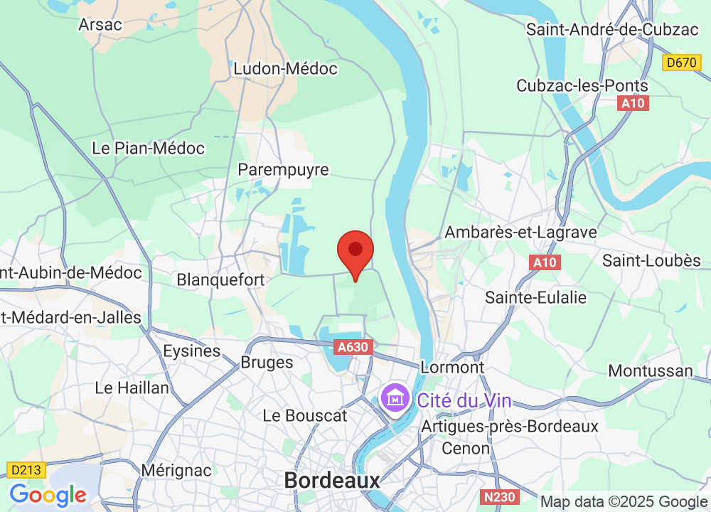 Location of Golf Bluegreen Bordeaux-Lac on map
