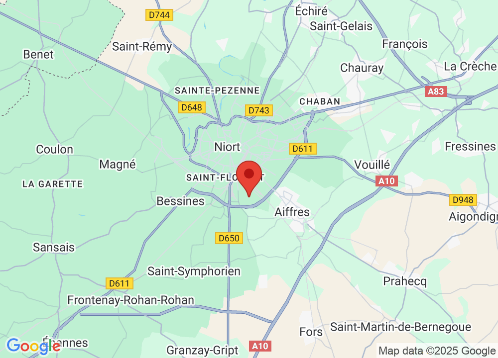 Localisation de Golf Bluegreen Niort-Romagné sur la carte