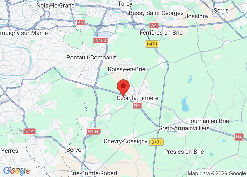 Standort von Golf Ozoir la Ferrière auf der Karte