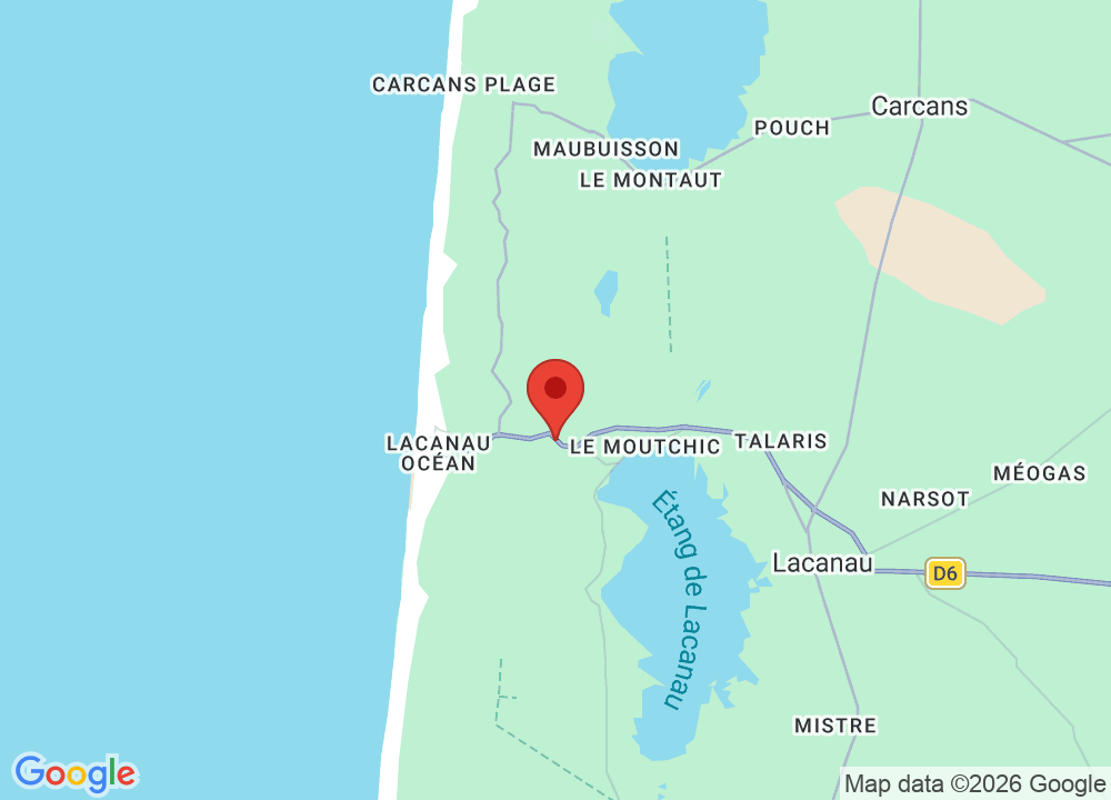 Standort von Off Golf Lacanau auf der Karte