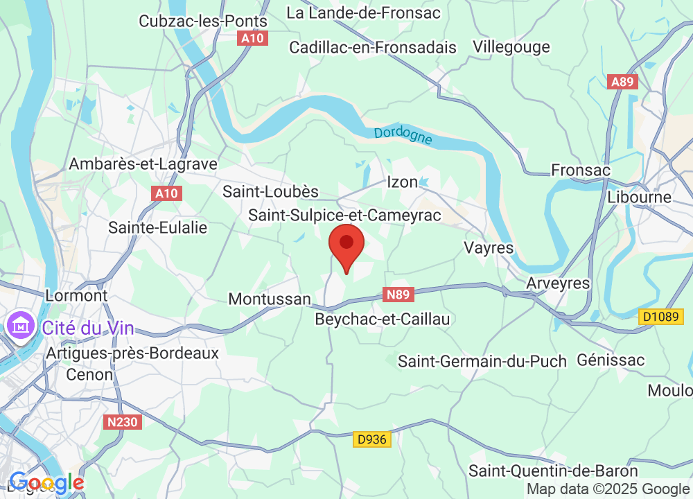 Location of UGOLF Bordeaux-Cameyrac on map