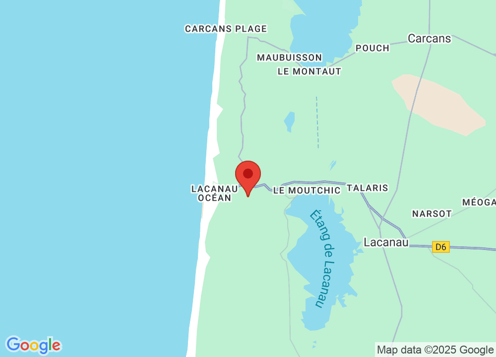 Standort von UGOLF Lacanau auf der Karte