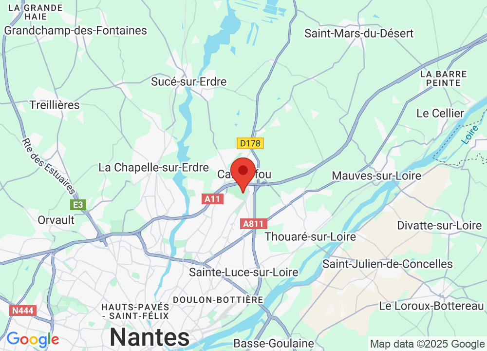 Location of UGOLF Nantes Carquefou on map
