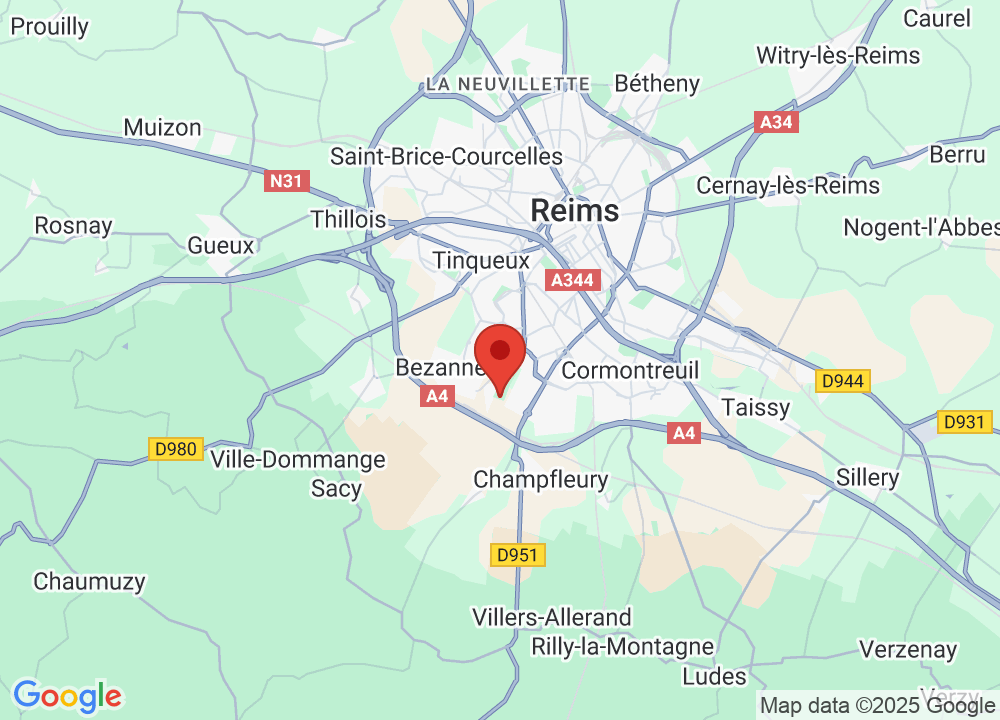 Location of UGOLF Reims Bezannes on map